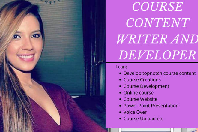 I will write online course content writer for your course creation