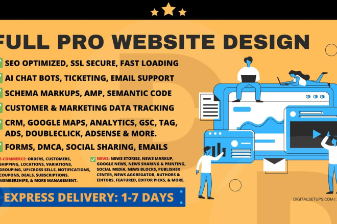 I will design full website with SEO and technical optimizations
