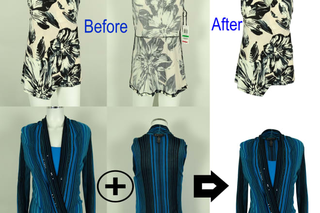 I will 100 cloth image editing and ghost mannequin remove