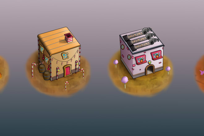 I will 2d building props for your 2d game
