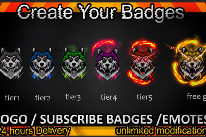 I will 50 twitch sub badges 50 sub emotes in just 5 dollar