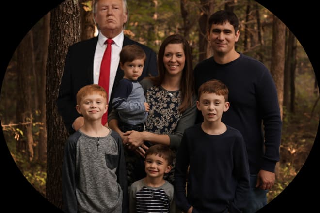 I will add donald trump to your family photos or anything else