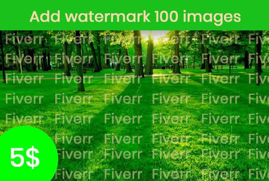 I will add watermark or logo to 100 image and also videos watermark