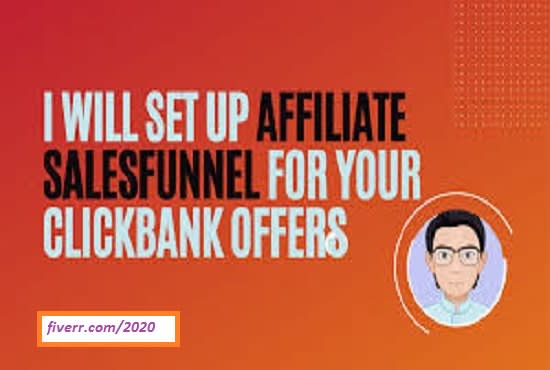 I will affiliate sales funnel, clickbank sales funnel