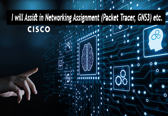 I will assist in networking assignment packet tracer,gns3