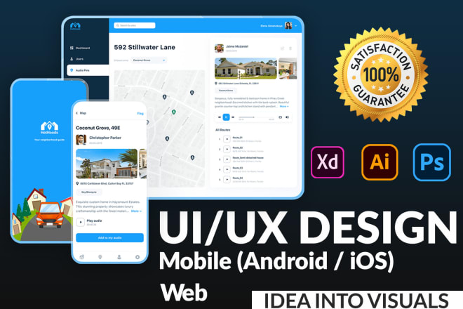 I will be top rated UI UX designer for websites and mobile apps in adobe xd