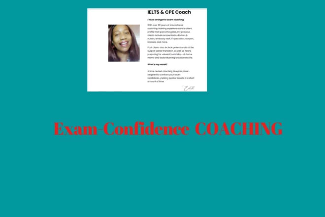 I will be your ielts and cambridge writing and speaking exam confidence coach