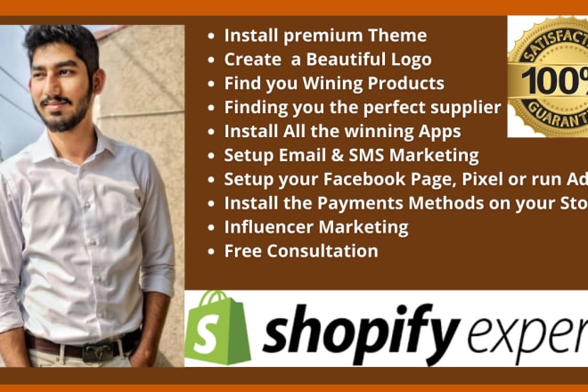 I will be your shopify expert for your shopify dropshipping store