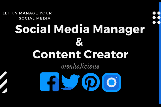 I will be your social media manager and content creator