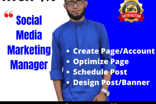 I will be your social media marketing manager