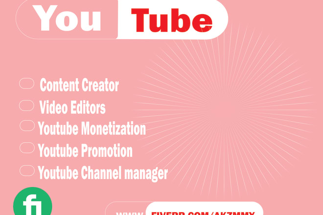 I will be your youtube content creator and video editors