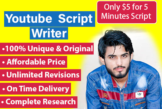 I will be youtube scripts writer for your videos