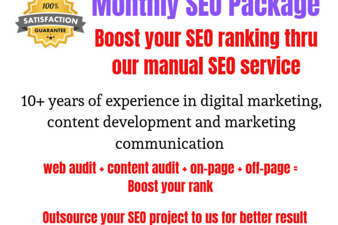 I will boost your SEO ranking with manual link building