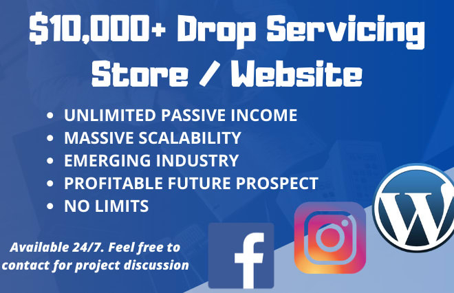 I will build a highly profitable drop service or dropservicing website