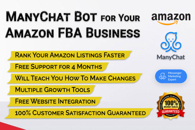 I will build a manychat bot for your amazon fba business