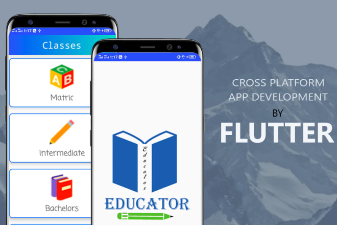 I will build cross platform android ios apps by flutter