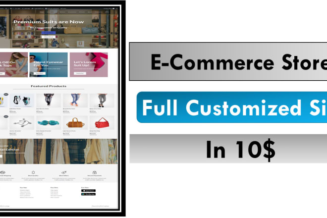 I will build ecommerce website online store in just 10 dollars