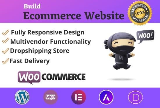 I will build ecommerce website with woocommerce by oceanwp,astra pro,divi theme