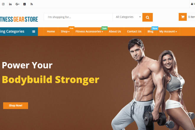 I will build exclusive fitness store turnkey business website