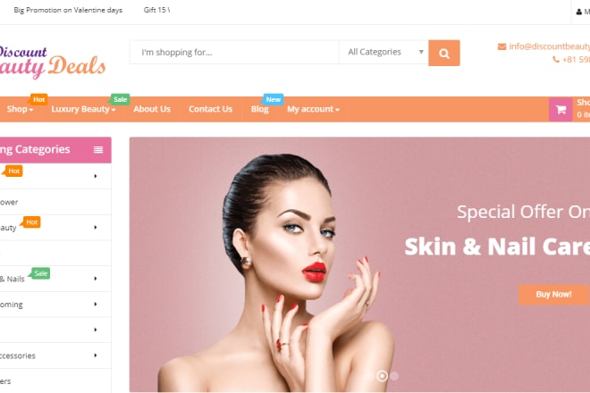 I will build money making beauty store business website