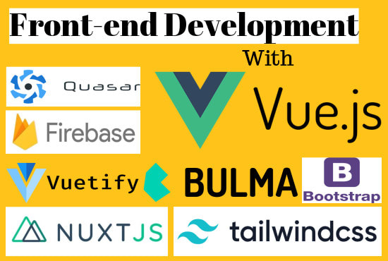 I will build web application, front end with vuejs and nodejs