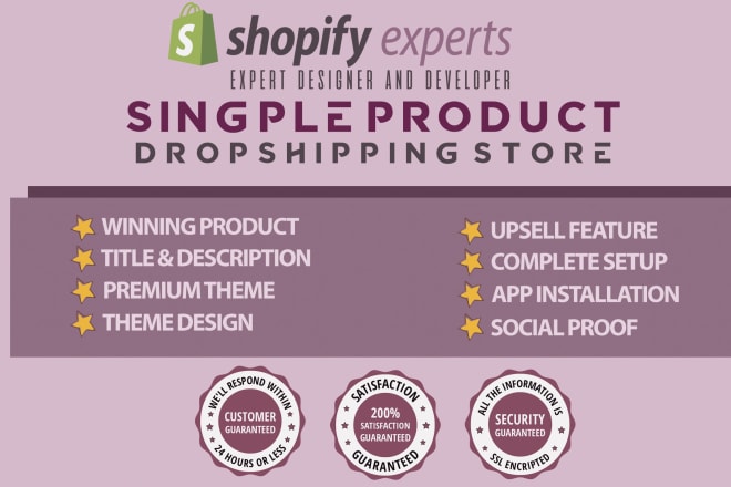 I will build you a high converting single product dropshipping shopify store