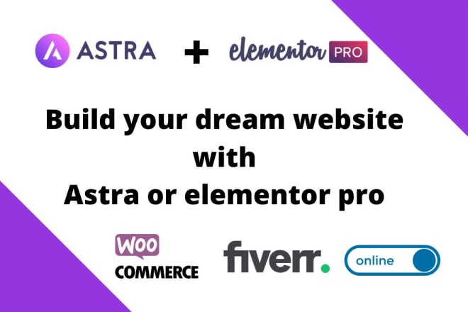 I will build your dream website with astra or elementor pro