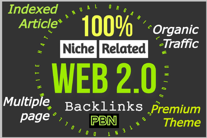 I will built niche related web 2 0 backlinks, contextual dofollow links