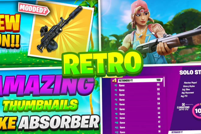 I will can create amazing 3d fortnite thumbnail like absorber