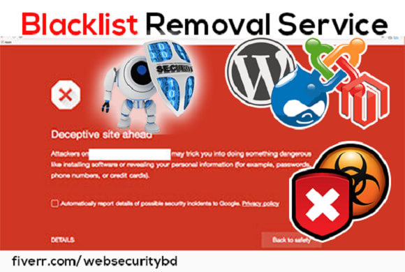 I will clean malware or remove google malware warning page