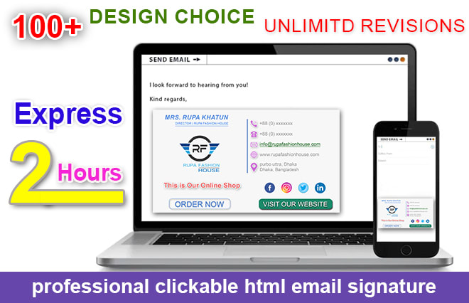 I will clickable html email signature