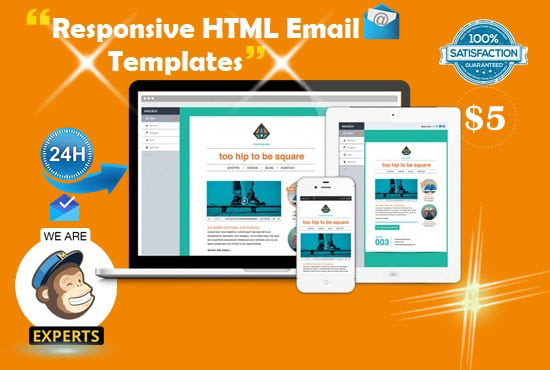 I will code a responsive mailchimp HTML email template
