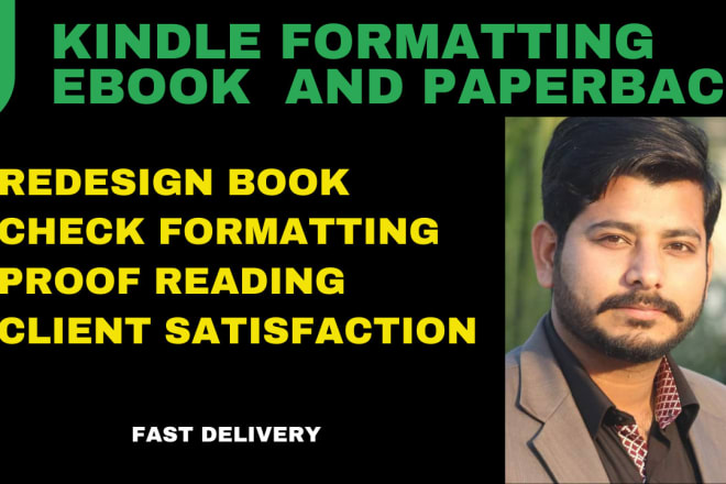 I will convert and format your ebook for amazon kindle