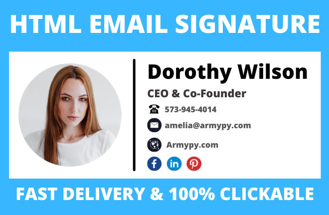I will convert email signature design to HTML