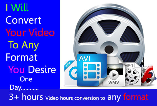I will convert mp4 to mov, youtube to mp3 in any format