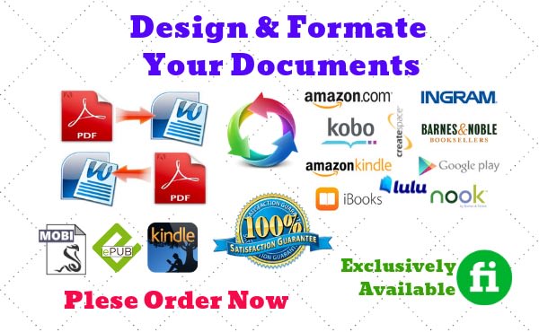 I will convert PDF to docx ebook for kindle createspace