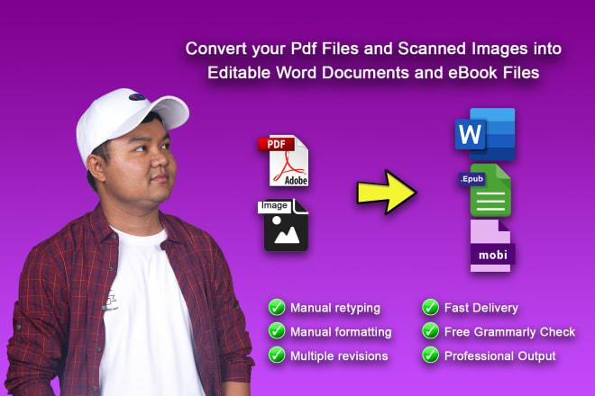 I will convert pdf to epub and do ebook formatting