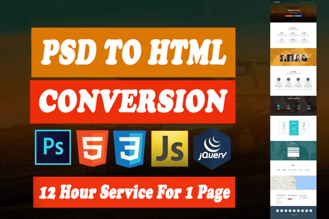 I will convert PSD to html in 12 hours fast service