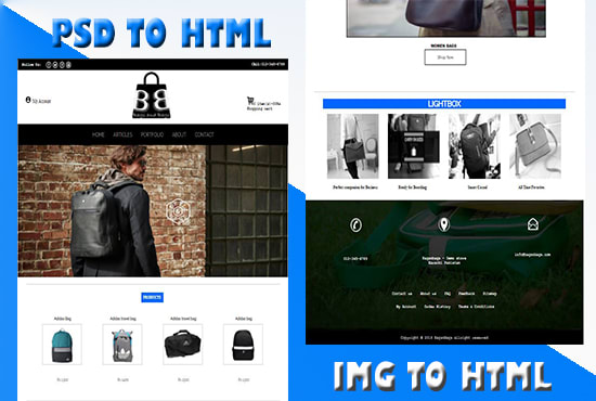 I will convert PSD to HTML, PDF, img and figma to html responsive in 2 days