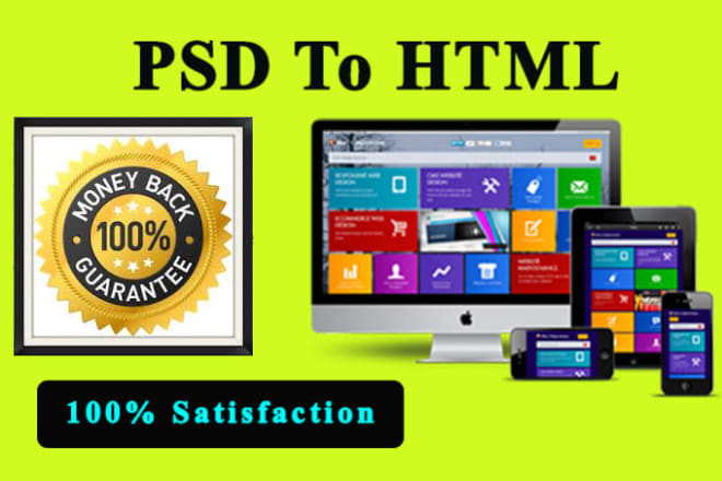 I will convert PSD to html,responsive or wordpress