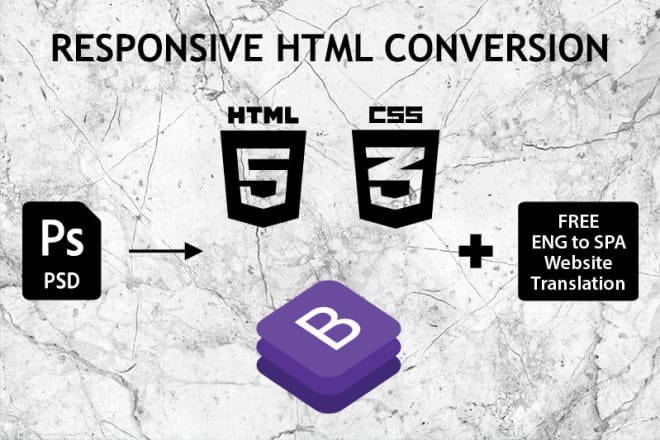 I will convert psd to responsive html and translate site to spanish