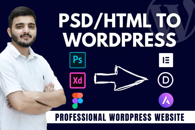 I will convert psd to wordpress website with elementor pro, divi, astra pro