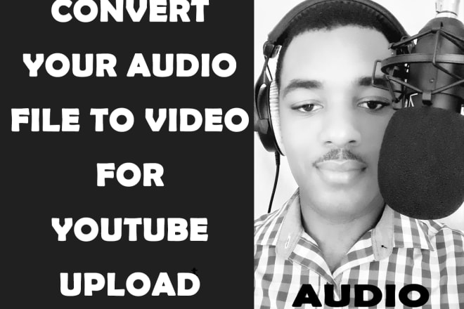 I will convert your audio to video for upload on youtube
