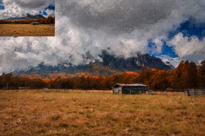 I will convert your landscape image into digital painting best gift