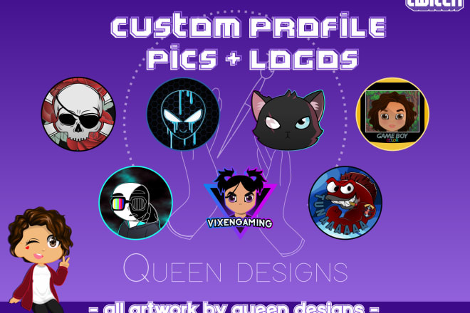 I will craft custom twitch logo or profile pic