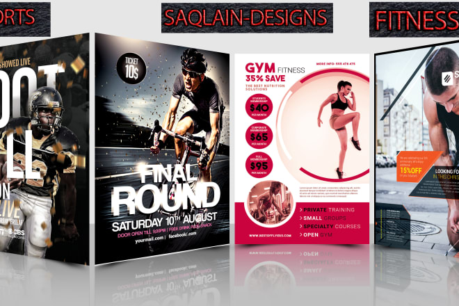I will creat sports flyer, gym flyer, and fitness flyer poster