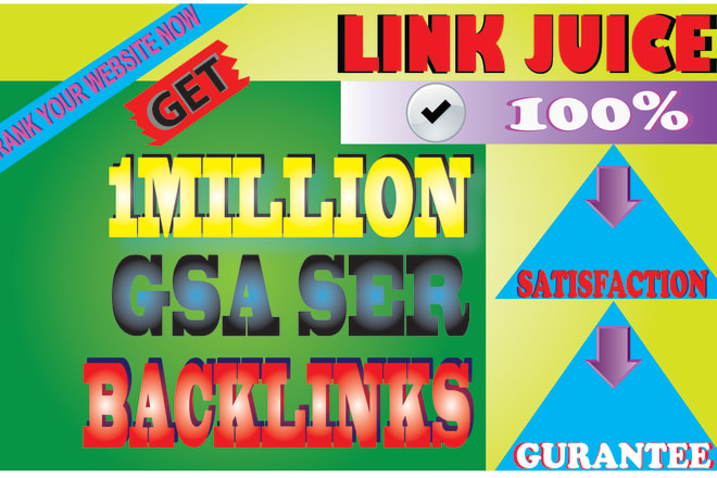 I will create 1 million backlinks for increasing link juice