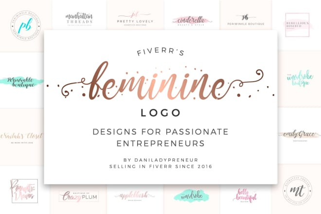 I will create 2 feminine logo designs