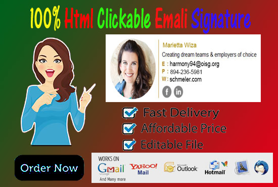 I will create a best email signature for you