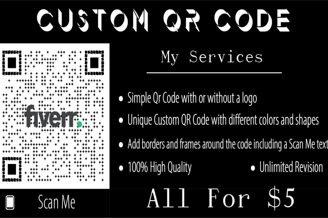 I will create a cool qr code for your business